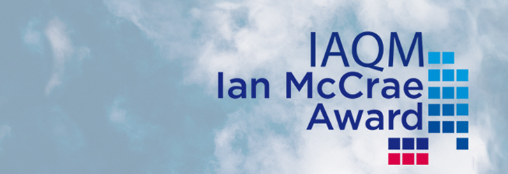 Text reads 'IAQM Ian McCrae Award'