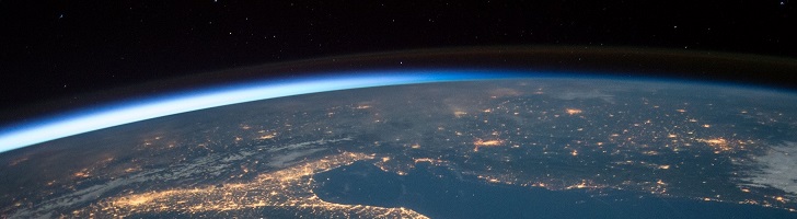 earth from space with lights across Europe