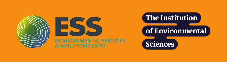A banner image against an orange background with the ESS Expo and IES logos side by side