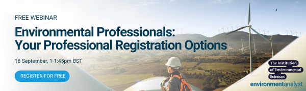 Environmental Professionals: Your Professional Registration Options | 16 September, 1-1:45pm BST