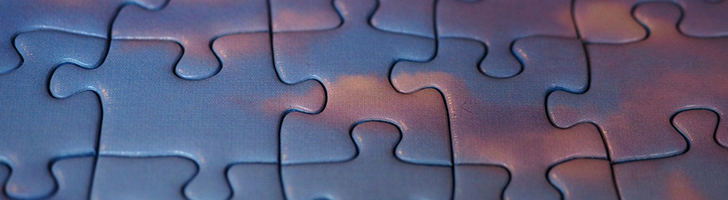 Puzzle pieces fitting together