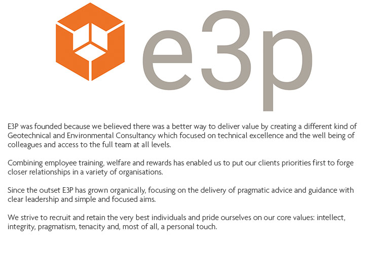 Image of E3P logo with description text 