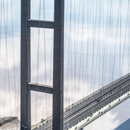 A view of Humber Bridge from above