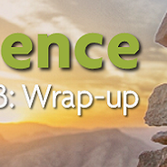 sunset with aesthetic pile of rocks with overlaid text "The Science: future of ES23 wrap-up"
