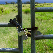 padlocked gate