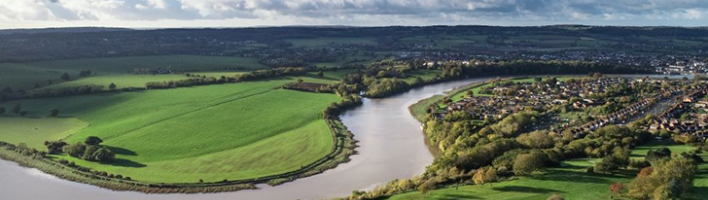 Photo of the river Severn from above