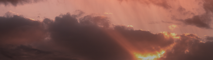 Photo of pink sunset clouds
