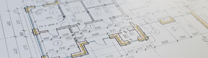 Blueprint of building plans