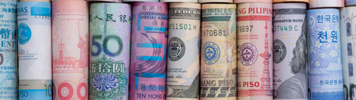 rolled up banknotes