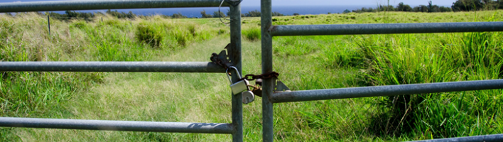 padlocked gate