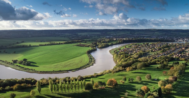 Photo of the river Severn from above