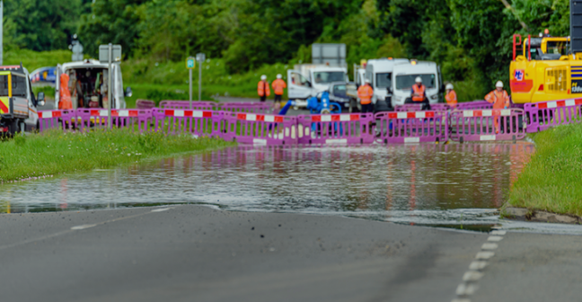 Photo of flooded road
