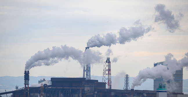 photo of factory pollution