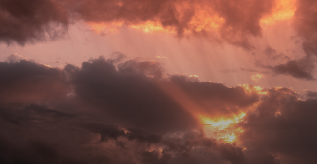 Photo of pink sunset clouds