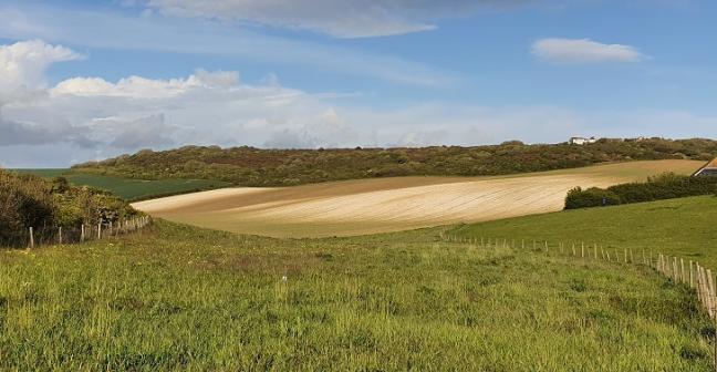 photo of agricultural degradation of soils on the South Downs by Robert Earl CEnv