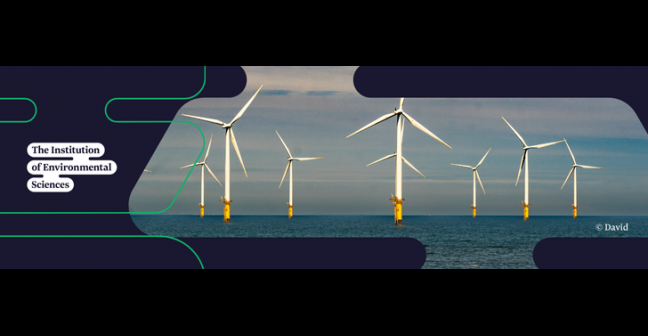 A picture of windmills and the IES logo
