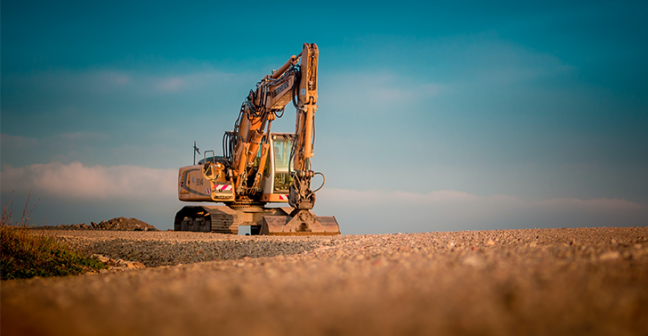 Photo of a crane. 