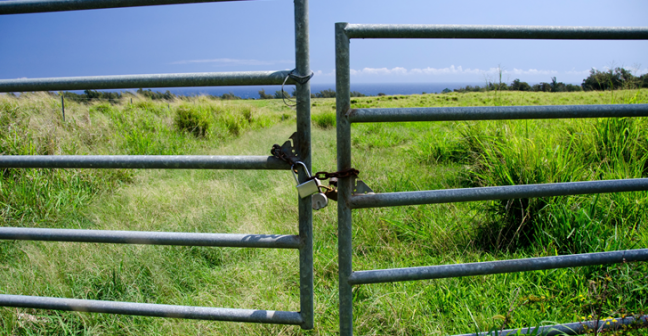 padlocked gate