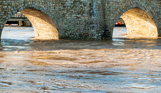 Flooded river
