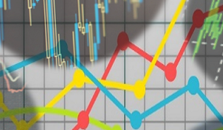 graph showing trend overlaid with four other graphs indicating megatrends