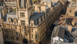 Photograph of Cambridge city from above