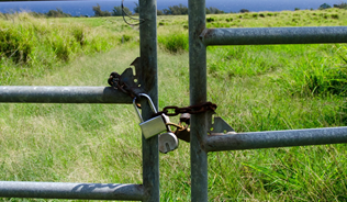 padlocked gate