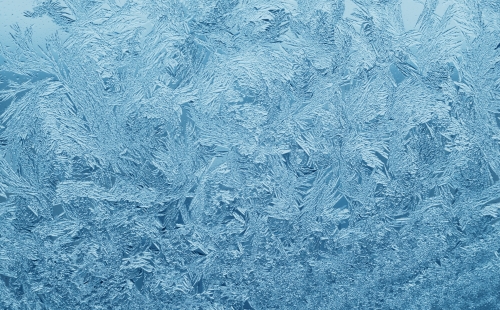 Frosty pattern on glass