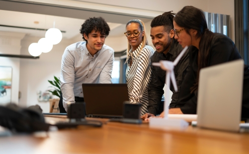 People doing group work