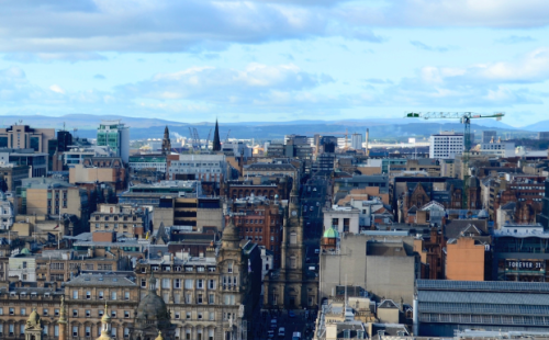 Photograph of a city skyline