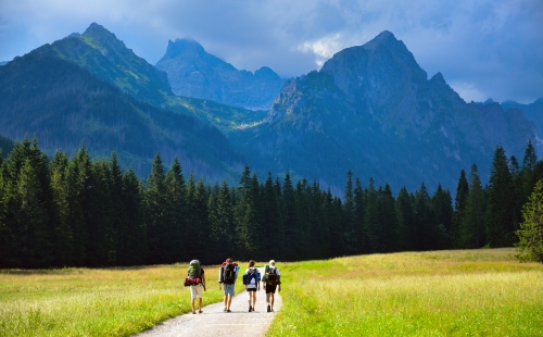 Hikers in the mountains, Slovakia