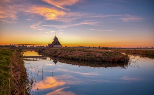 Sunset over Romney Marsh, Kent