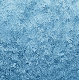 Frosty pattern on glass