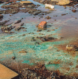 Chemical leaching on derelict land