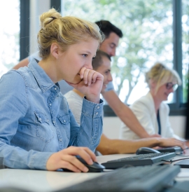 People working at computers