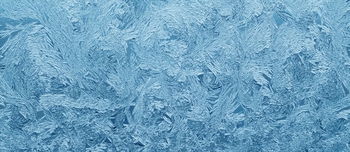 Frosty pattern on glass