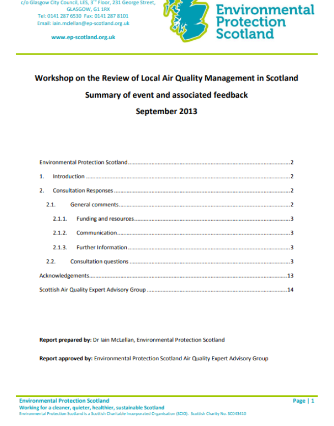 Cover of EPS LAQM Letter