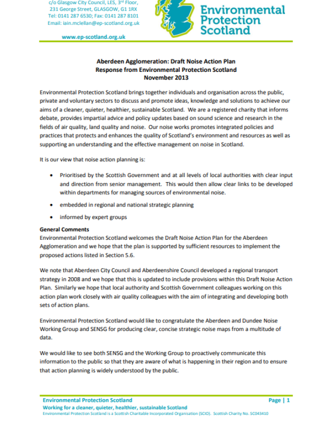 Cover of EPS letter on noise in Aberdeen