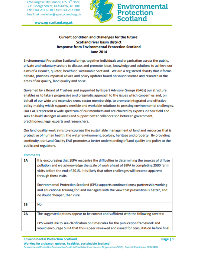 Cover of EPS letter on river basin