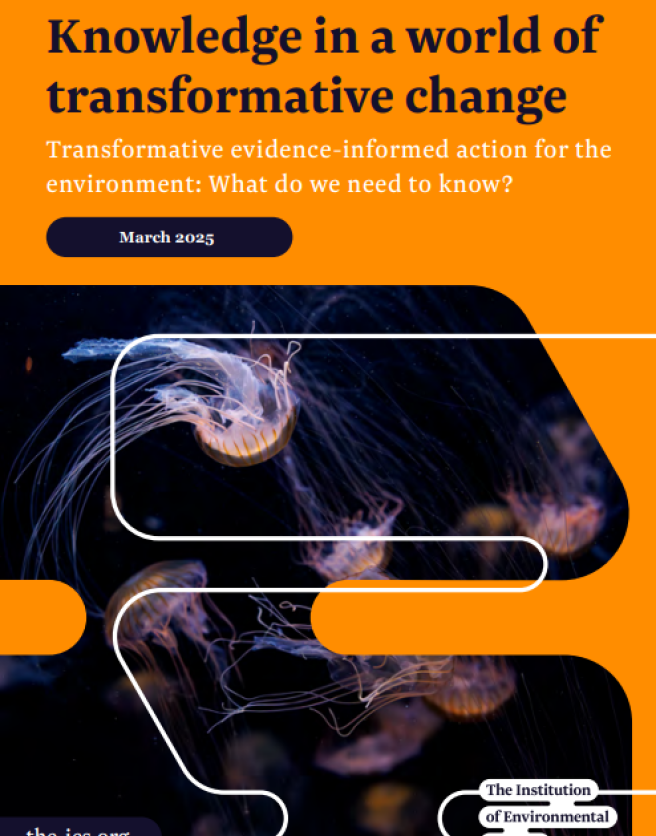 Cover of report on knowledge for environmental science