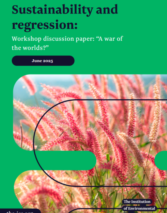 Cover of Sustainability and Regression Workshop Cover