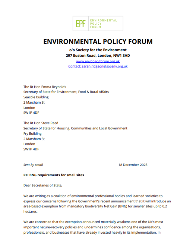 Cover of EPF letter on BNG