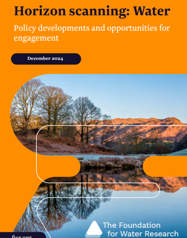 Cover of water policy horizon scanning paper