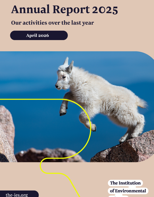 Annual report 2025 thumbnail showing front cover, with image of mountain goat jumping
