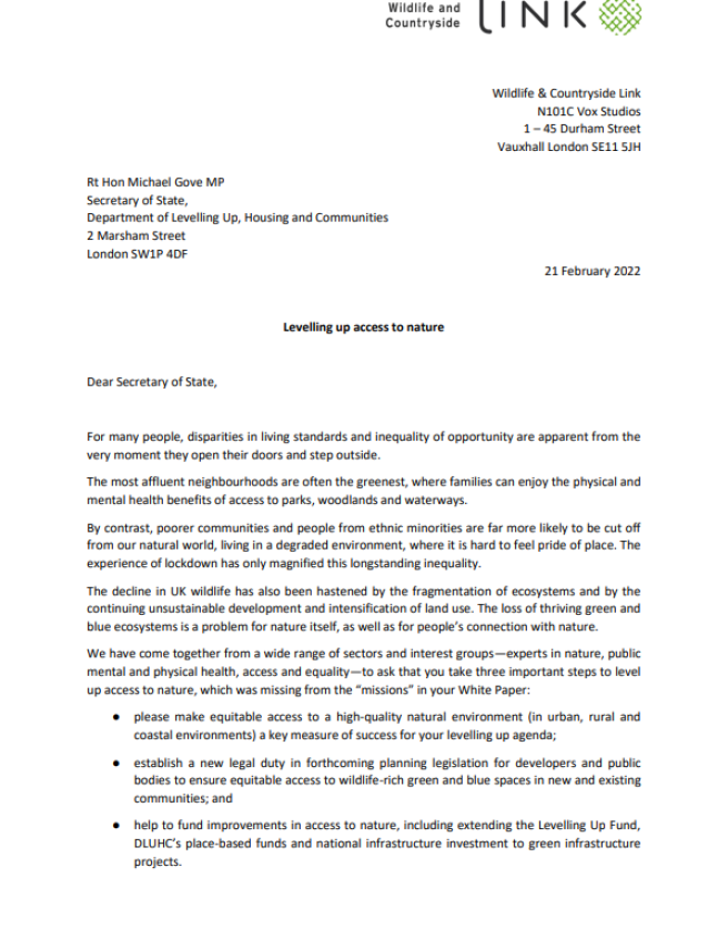 Letter from WCL