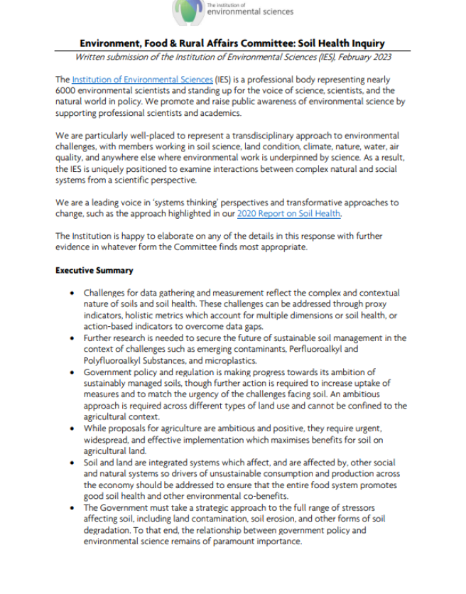 Cover of soil health evidence